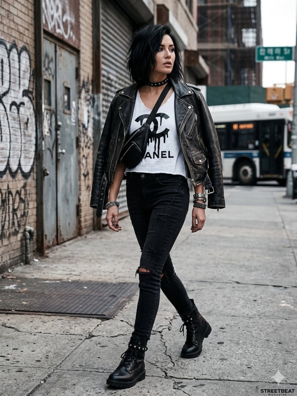 White Graphic Short-Sleeve Tee - Modern Logo Print